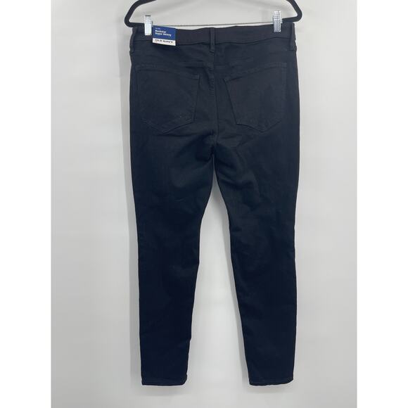 Old Navy Womens Mid Rise Rockstar Super Skinny Black Denim Jeans NEW Size 14 - Picture 3 of 11